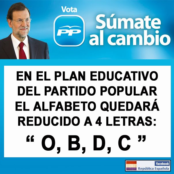 #wertgüenza Plan educativo del PP: OBDC