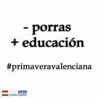 #PrimaveraValenciana Menos porras y más educación