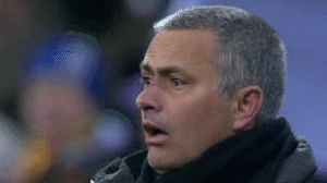 Mourinho al ver el penalti de Sergio Ramos