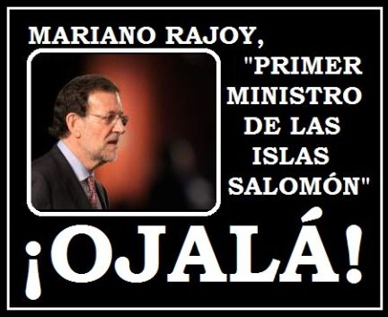 Mariano Rajoy, Primer Ministro de las Islas Salomón