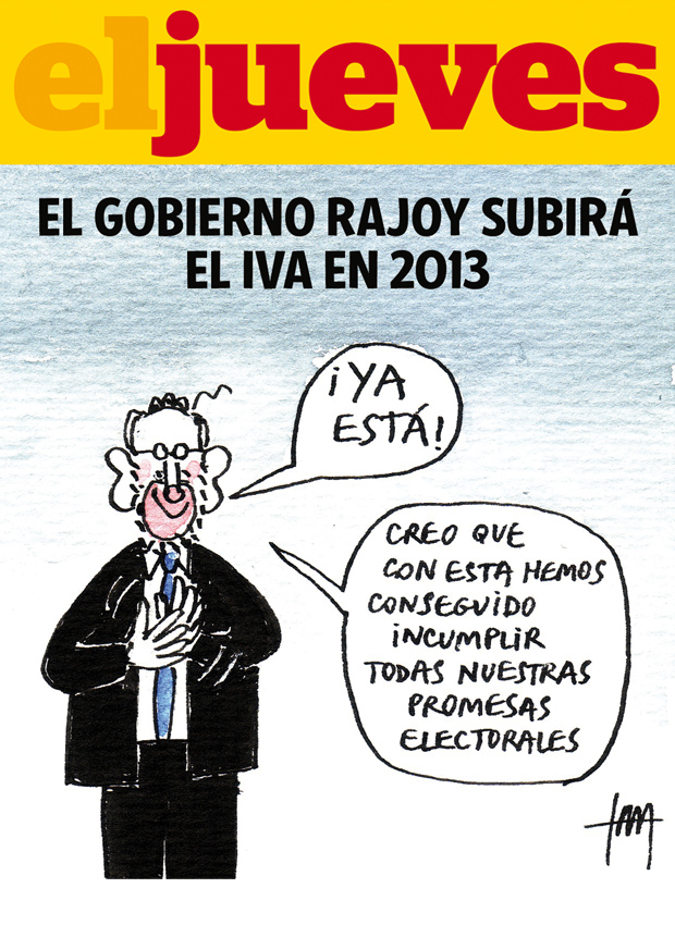 Mariano sube el IVA en 2013