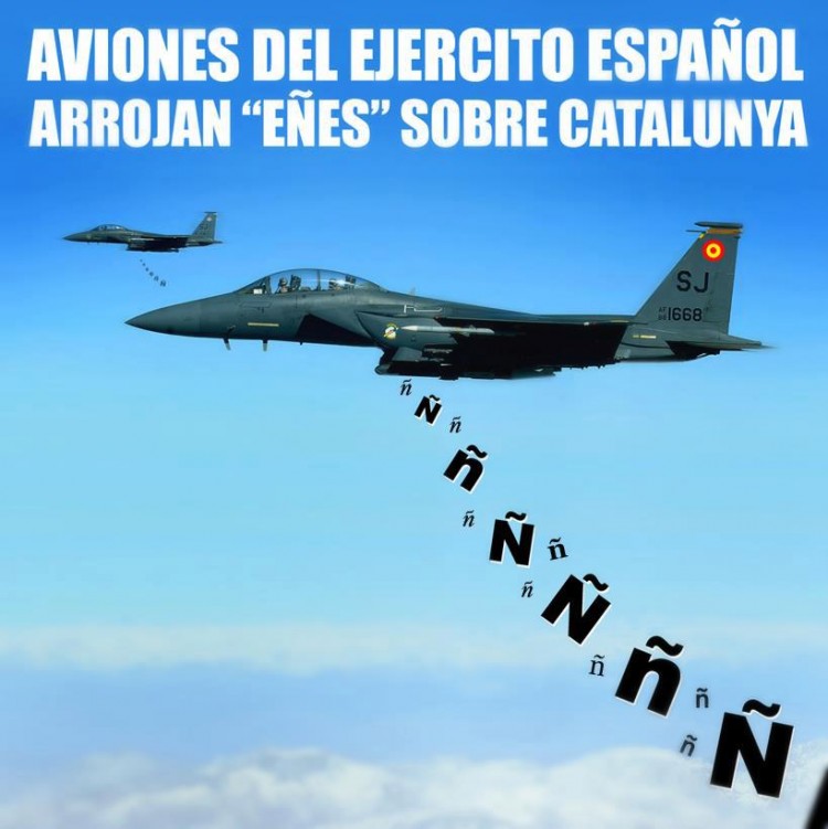 Aviación española ataca Cataluña