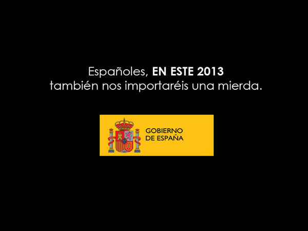 Felicitación del Gobierno de EsPPaña para 2013