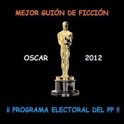 PP: Oscar 2012 al mejor guión de ficción por su programa electoral
