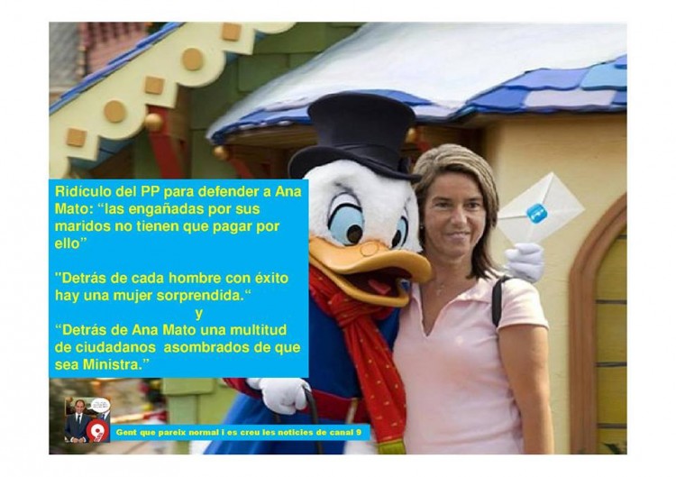 Ana Mato, el pato Donald y los sobres