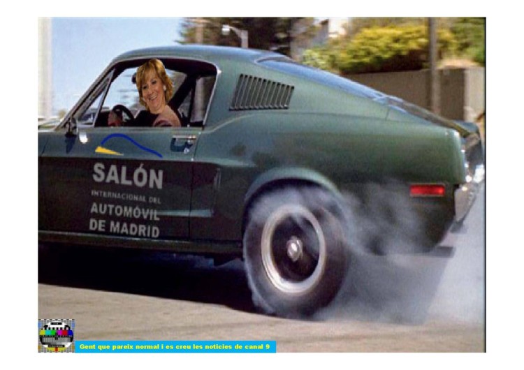 Esperanza Aguirre quemando rueda