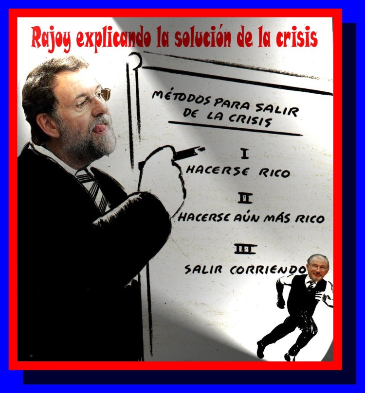 Mariano explicando la solución a la crisis