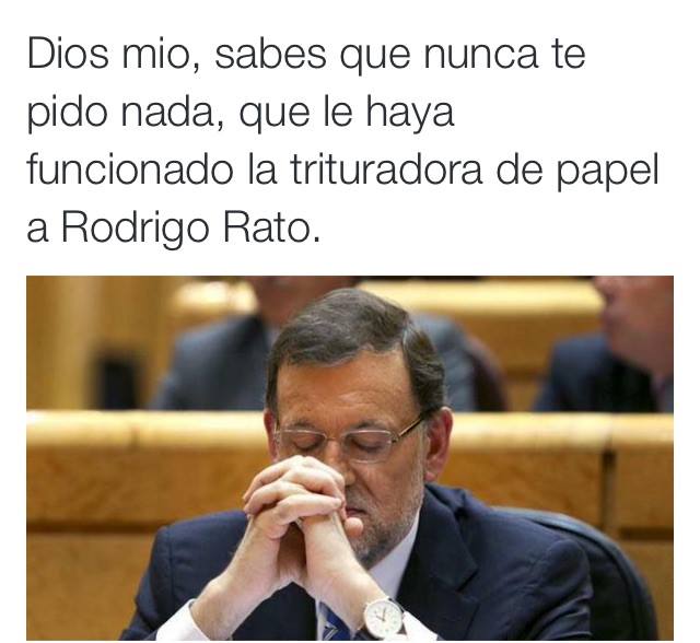 Mariano y la trituradora de papel de Rodrigo Rato