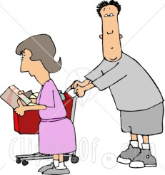 Husband and wife shopping